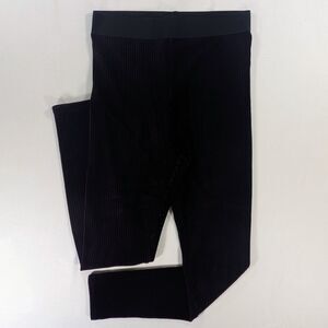 Free People Striped Velvet Black Purple leggings Medium